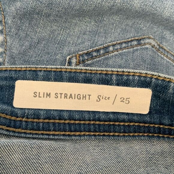 Pilcro and the Letterpress Slim Straight Jeweled Raw Hem Jeans - Picture 4 of 8